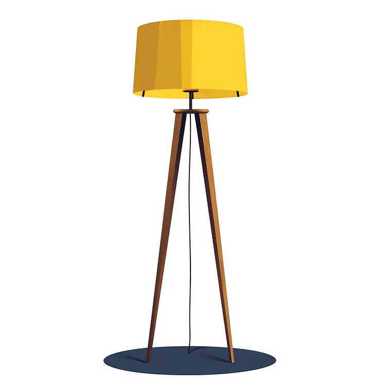 Yellow Tripod Lamp
