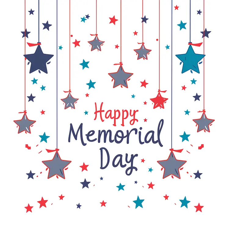 Happy Memorial Day with Stars