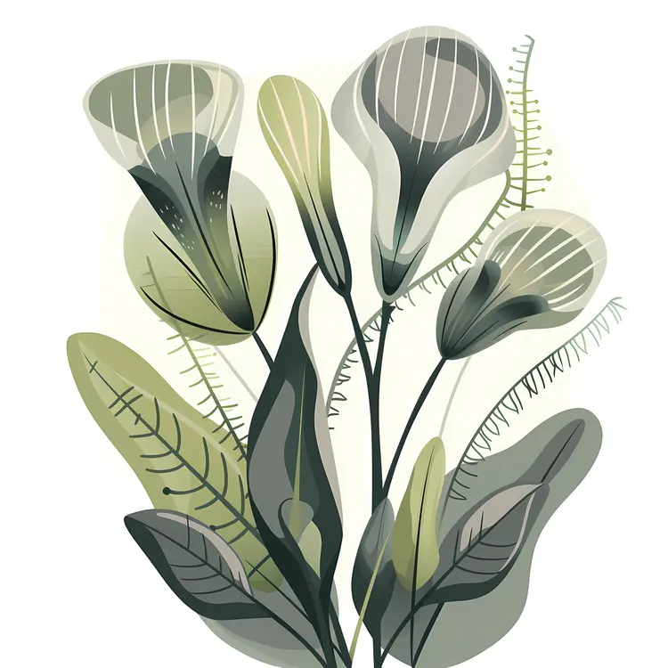 Abstract Green Plants