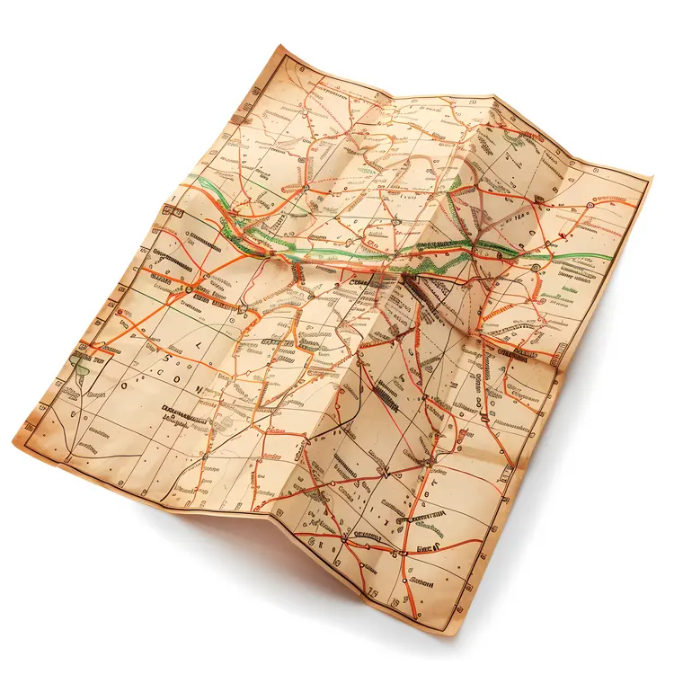 Vintage Map for Navigation