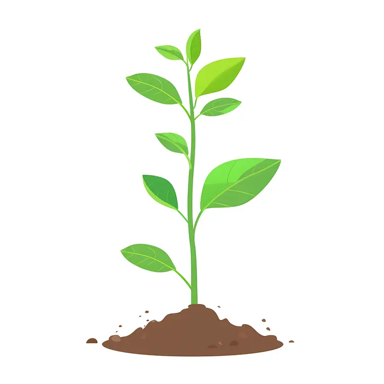 Green Plant Growing in Soil