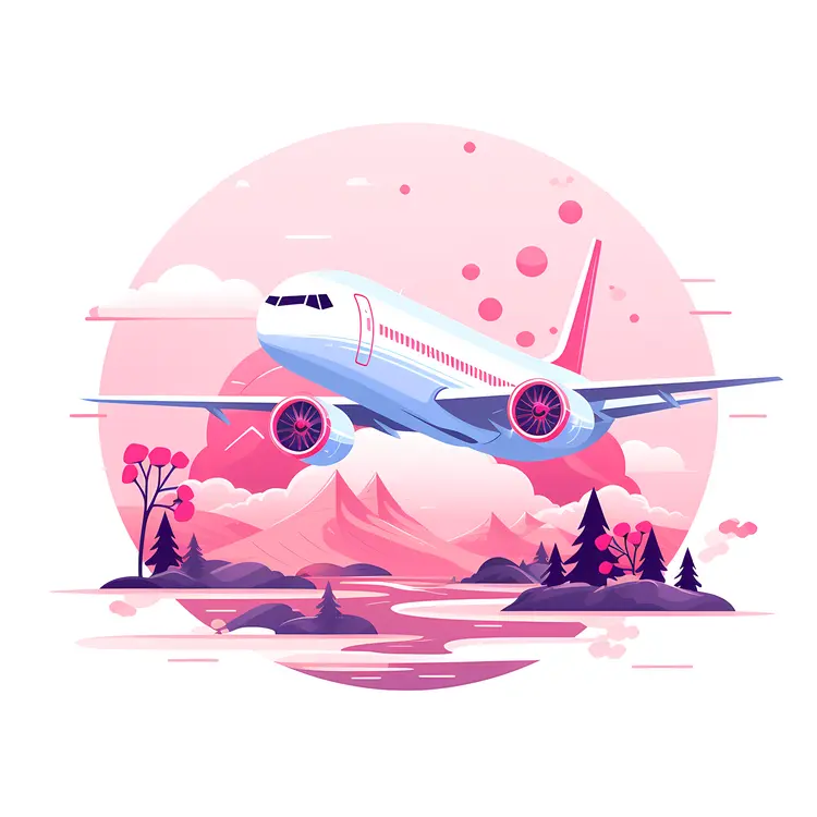 Airplane Flying Over Mountains