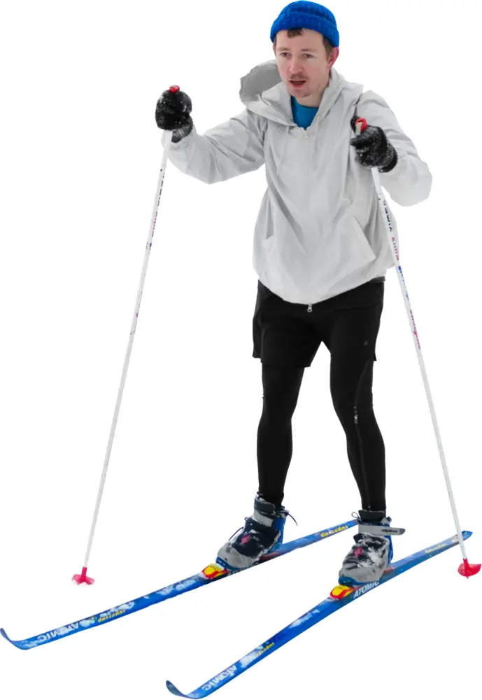 Man Skiing in Winter