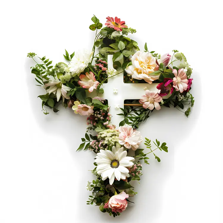Floral Cross Decoration