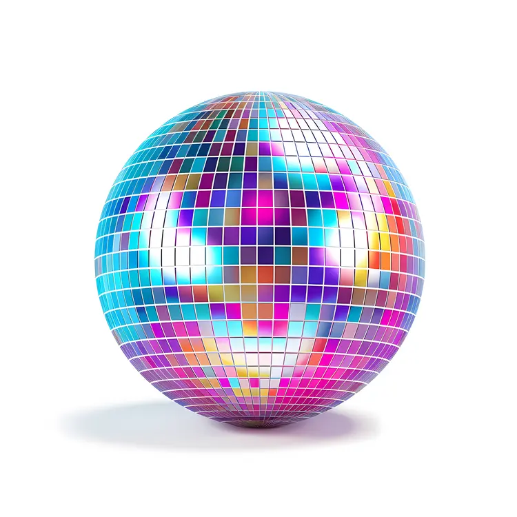 Colorful Reflective Disco Ball for Dance
