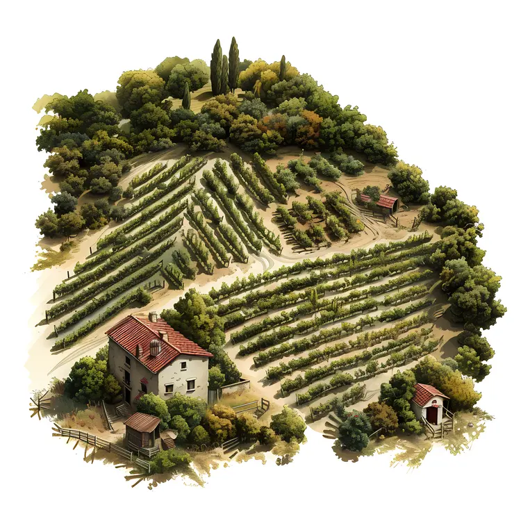 Charming Vineyard with Farmhouse