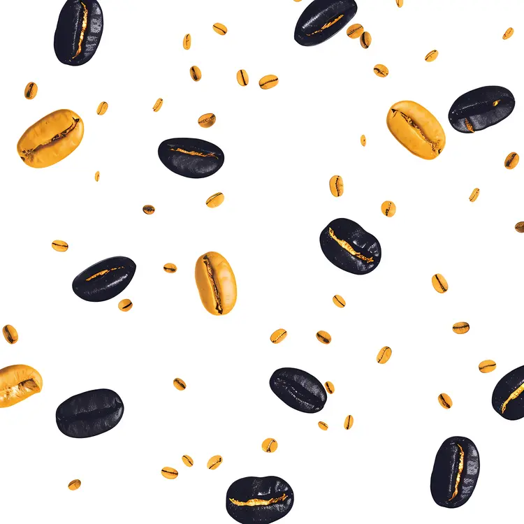 Black and Golden Coffee Beans