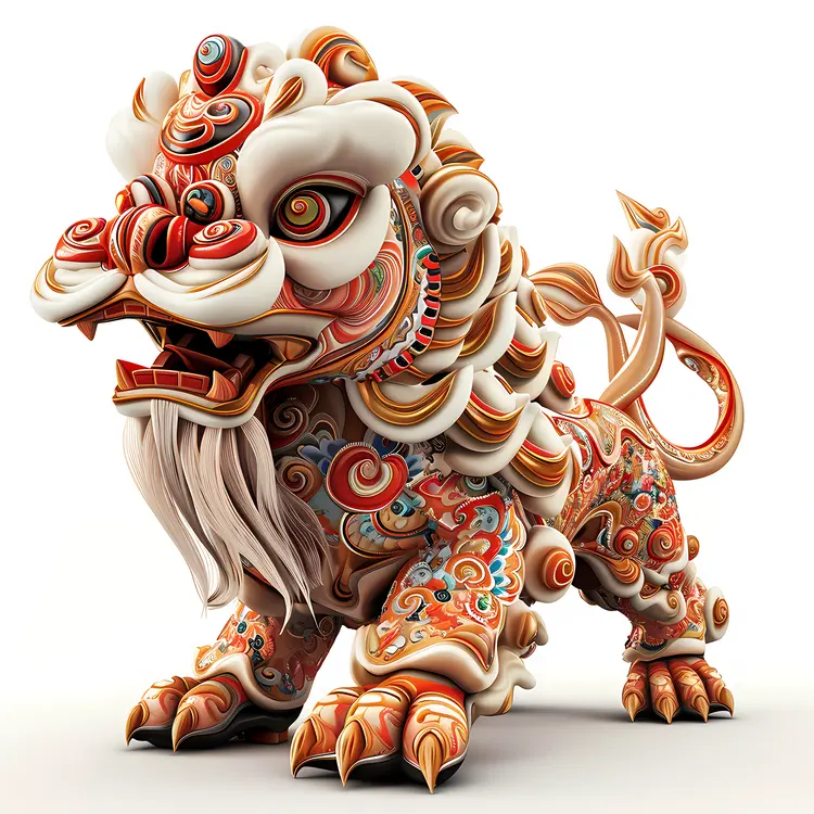 Colorful Lion Dance Costume for Chinese New Year