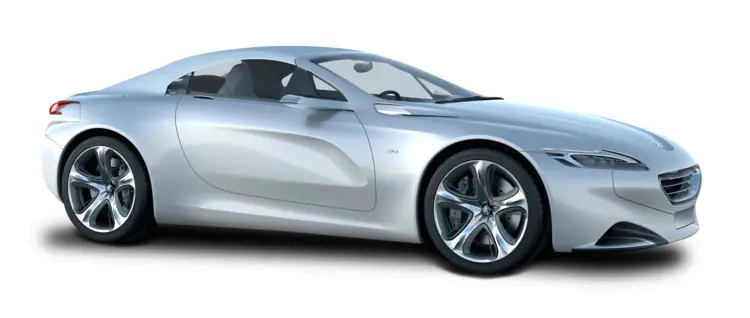 Sleek Silver Sports Car
