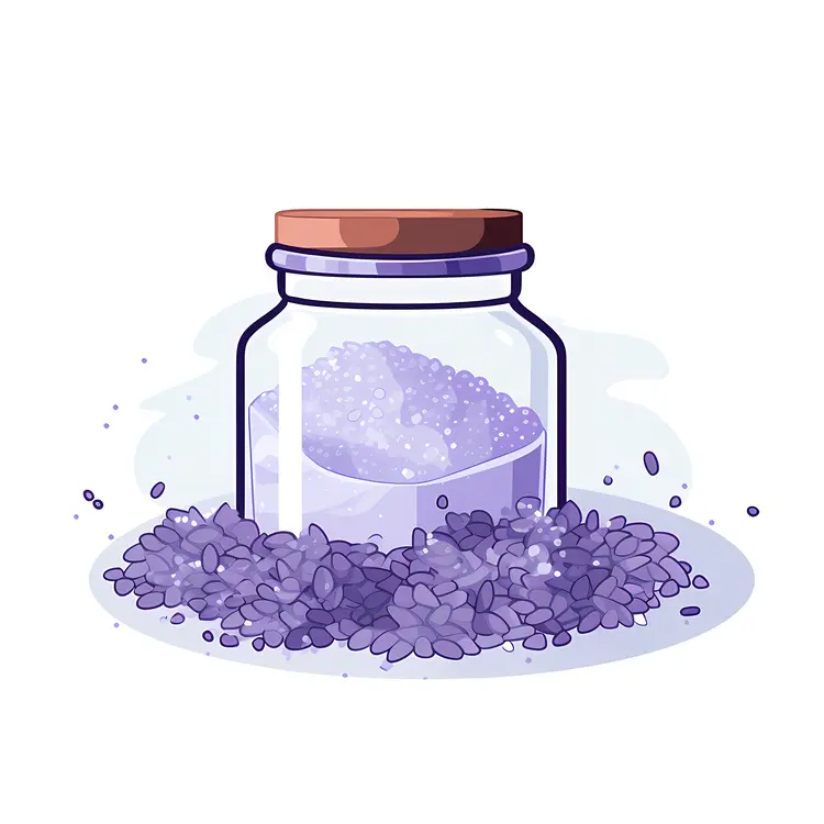 Purple Bath Salts in a Jar