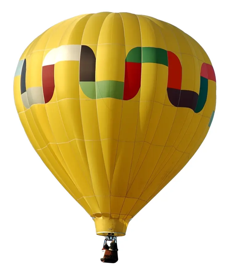 Yellow Hot Air Balloon in the Sky