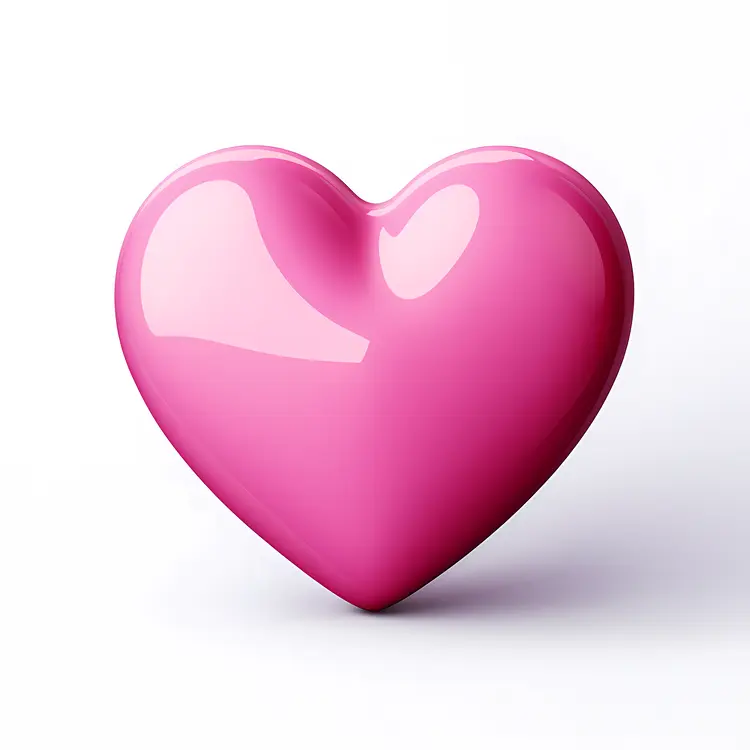 Glossy Pink Heart for Valentine's Day