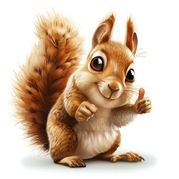 Cute Squirrel Giving Thumbs Up