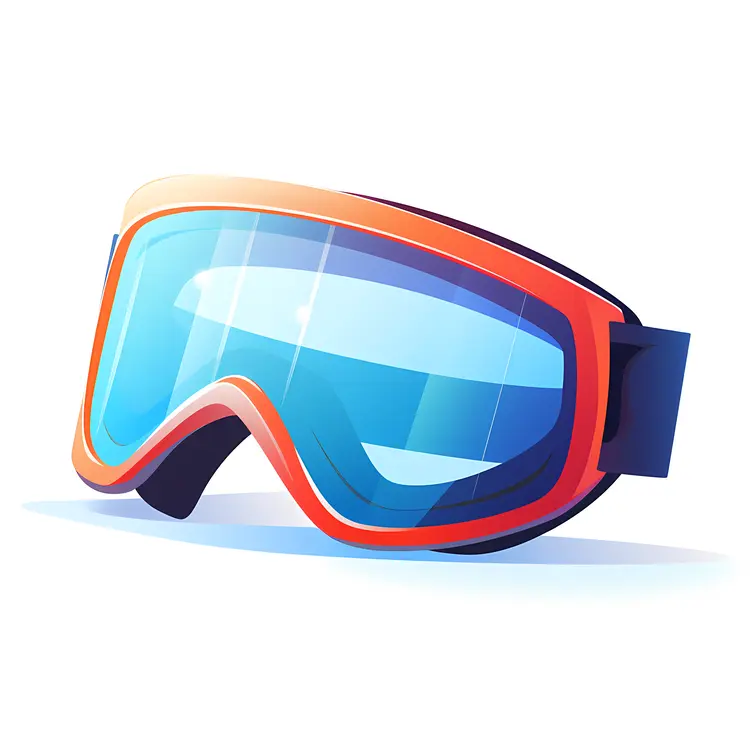 Orange Ski Goggles for Snow Activities