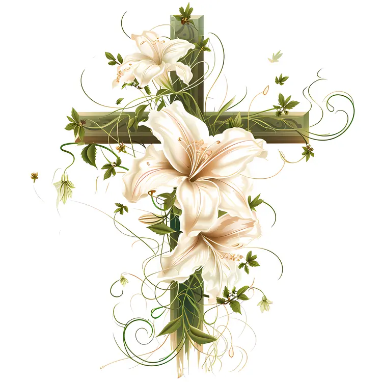 Floral Cross for Easter