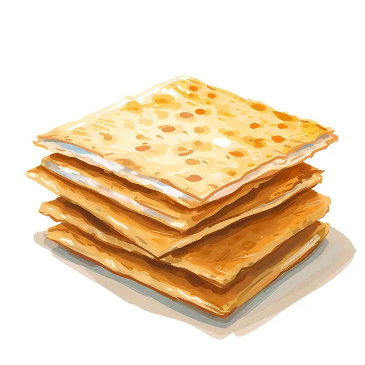 Stack of Crunchy Crackers