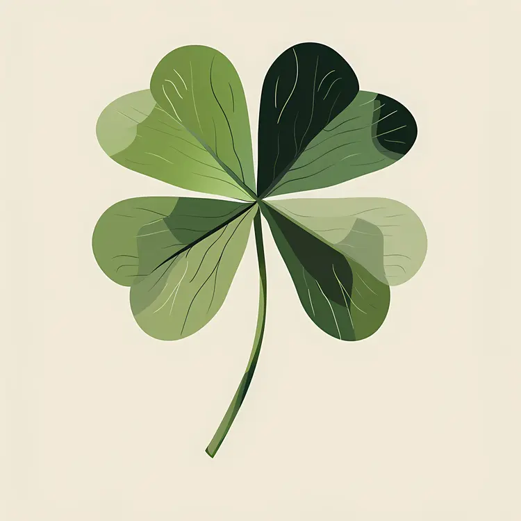 Green Four-Leaf Clover