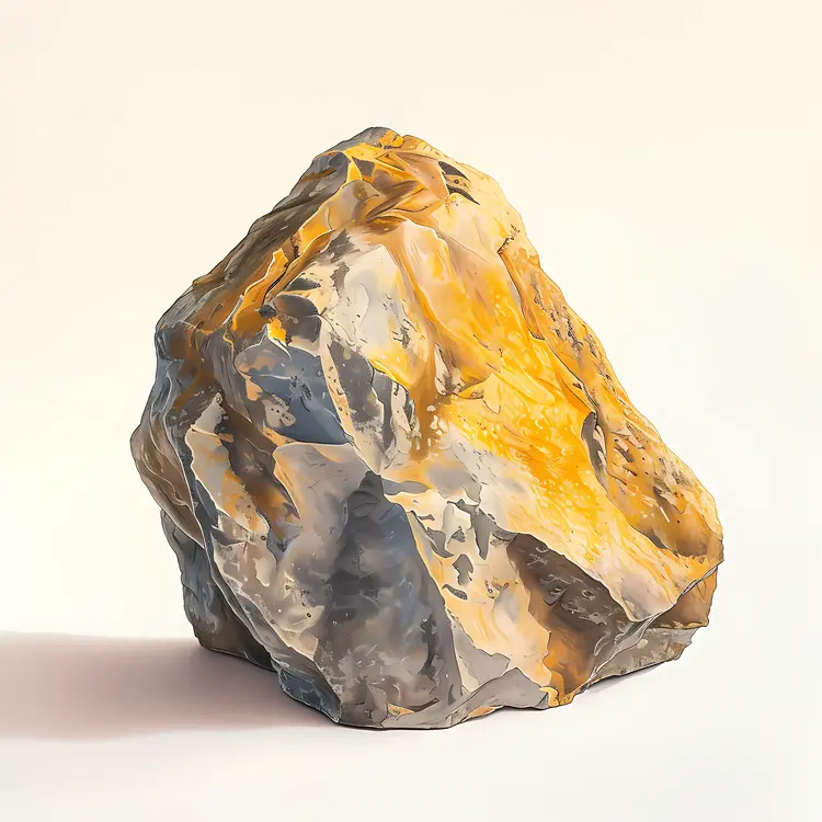 Yellow and Gray Rock with Textures