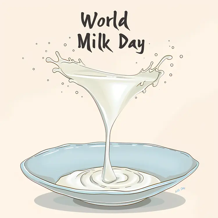 Milk Splash Illustration for World Milk Day