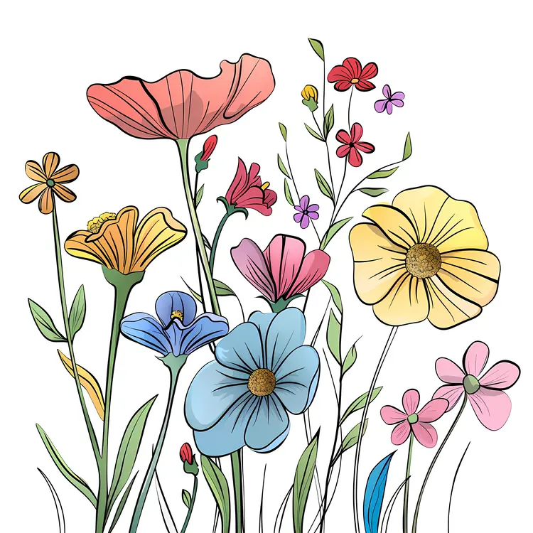Vibrant Garden Flowers