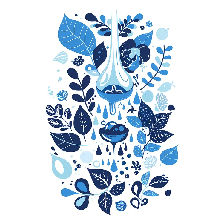 Abstract Blue Nature Illustration