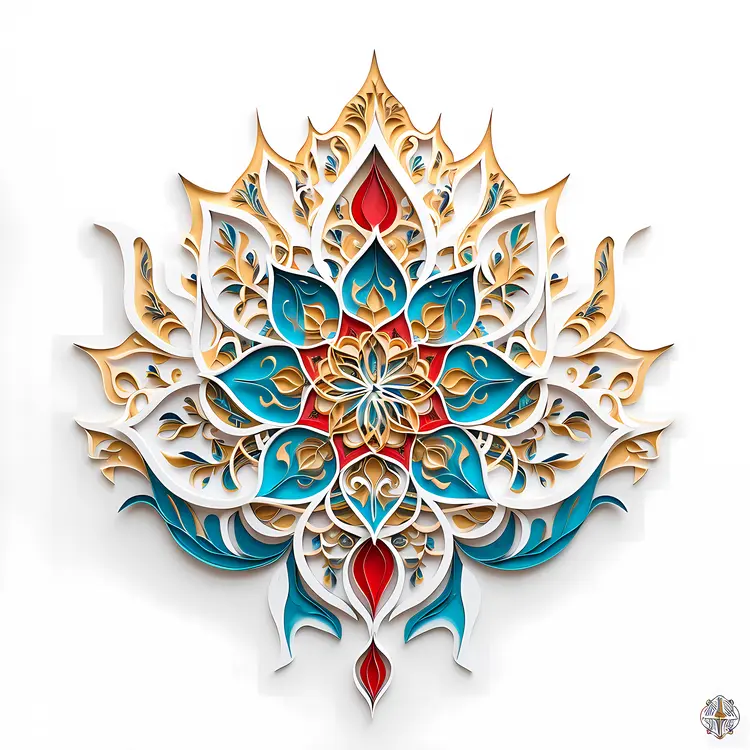Intricate Mandala with Floral Design