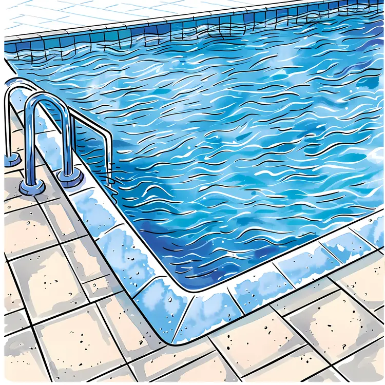 Swimming Pool with Tiled Surround