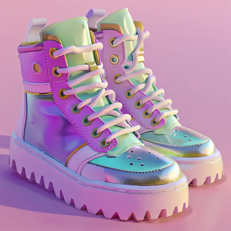 Holographic Trendy Boots