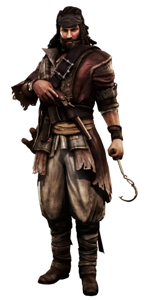 Pirate with Hook in Adventure Costume