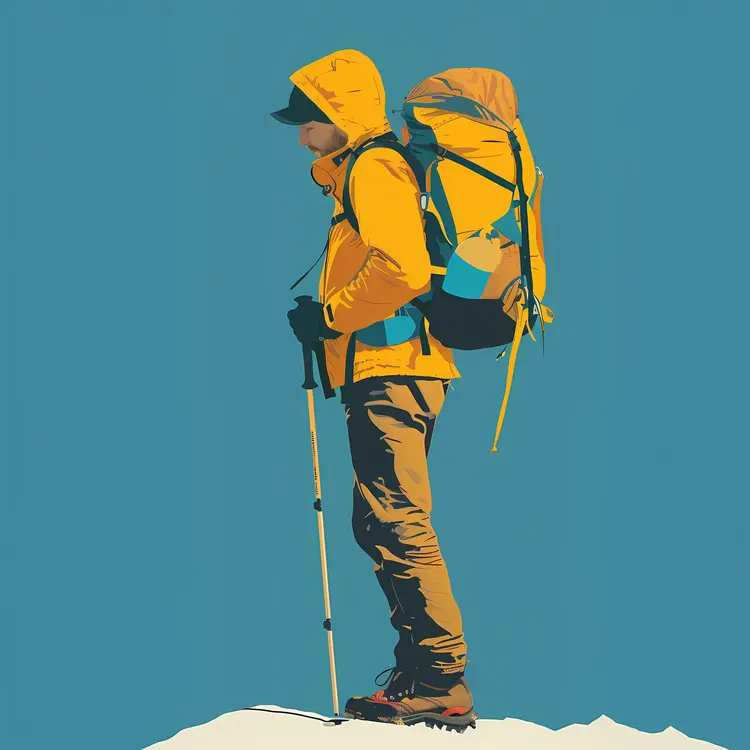 Hiker in Yellow Jacket