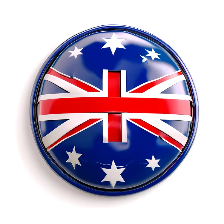 Circular Australian Flag Badge