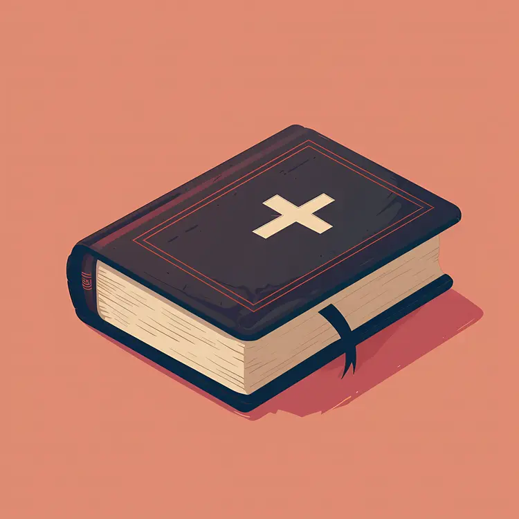 Illustrated Bible with Cross and Bookmark
