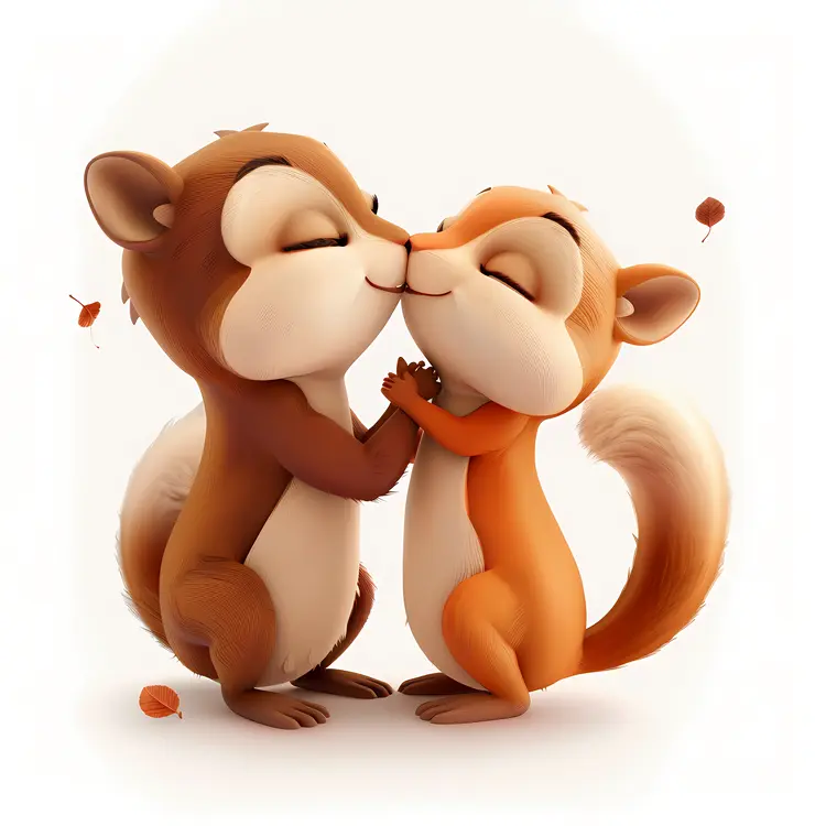 Cute Squirrels in Love
