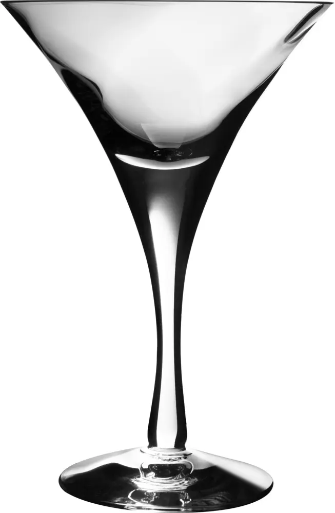 Empty Transparent Martini Glass