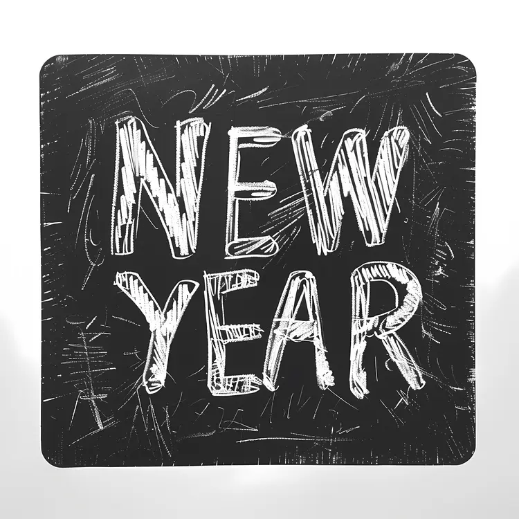 Chalkboard New Year Sketch