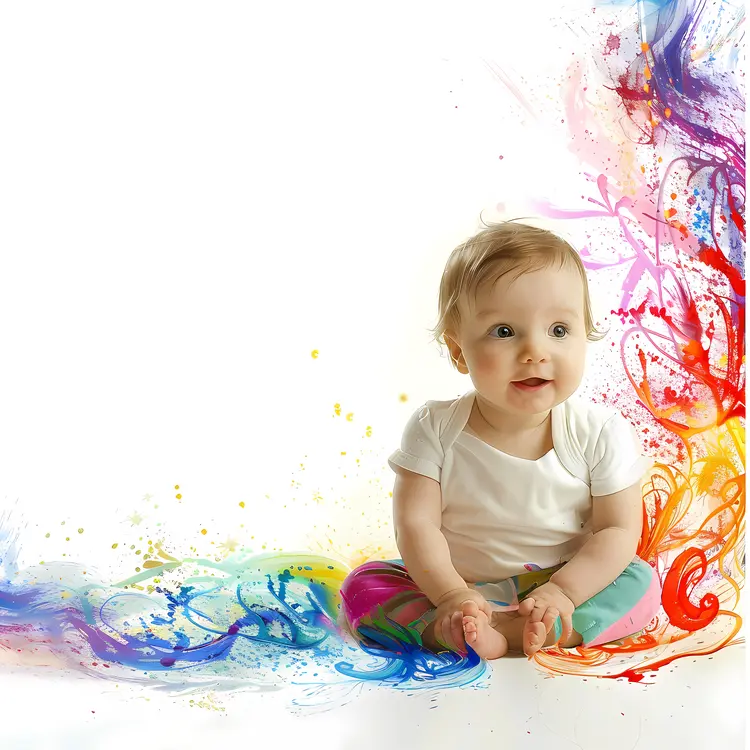 Colorful Background with Baby