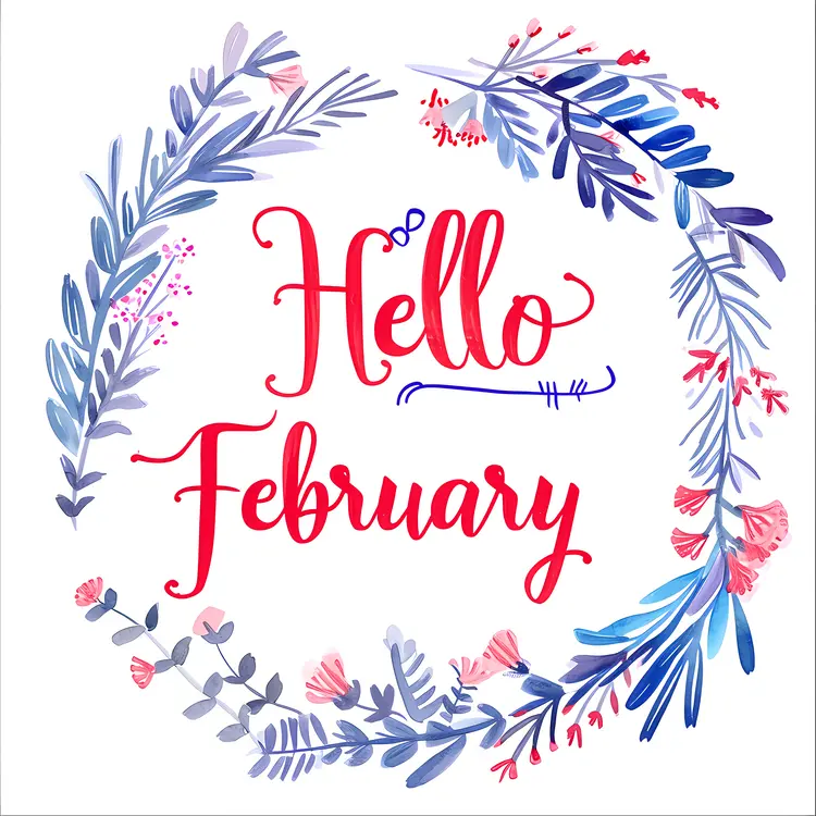 Hello February Floral Greeting