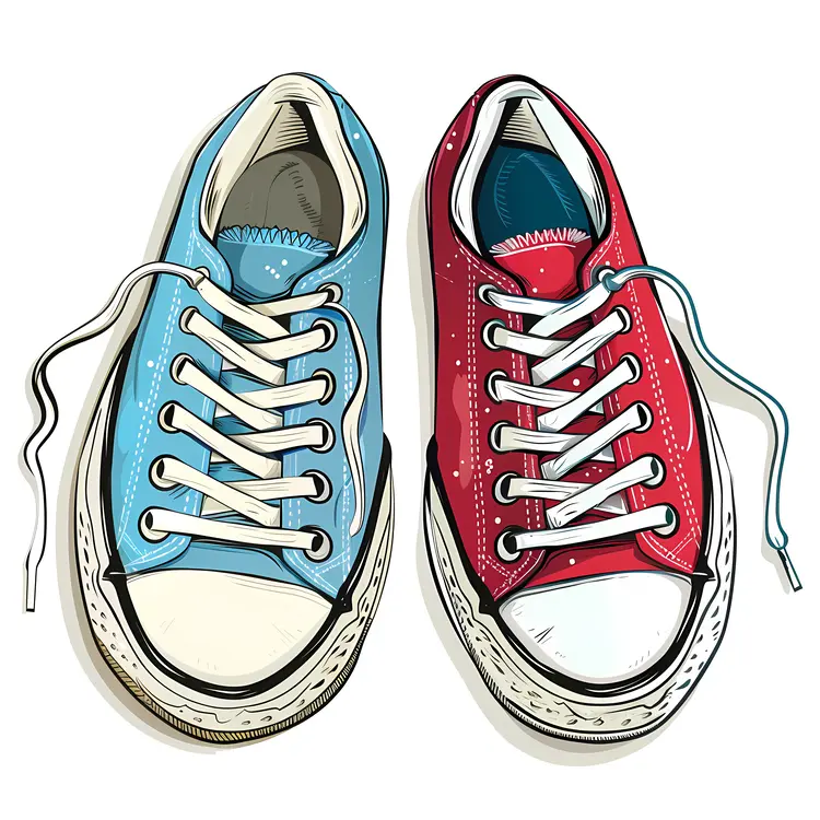 Colorful Sneakers Illustration