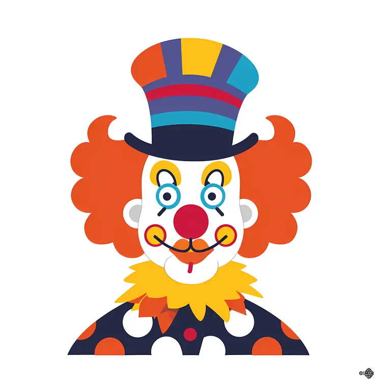 Colorful Clown Character