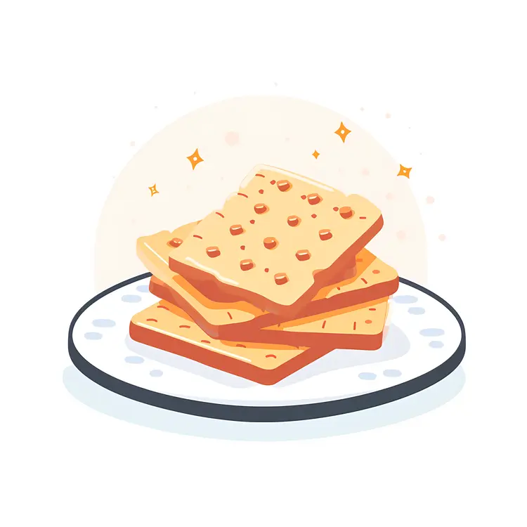 Crackers on a Plate with Sparkles