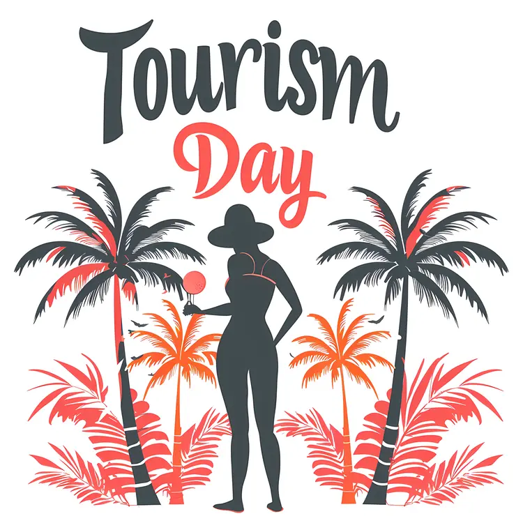 Tourism Day with Tropical Palm Trees