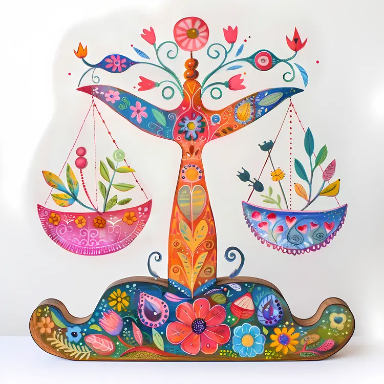 Floral Scales with Colorful Flowers