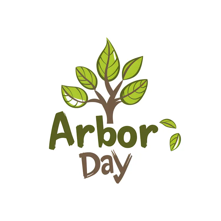 Arbor Day Tree with Falling Leaves
