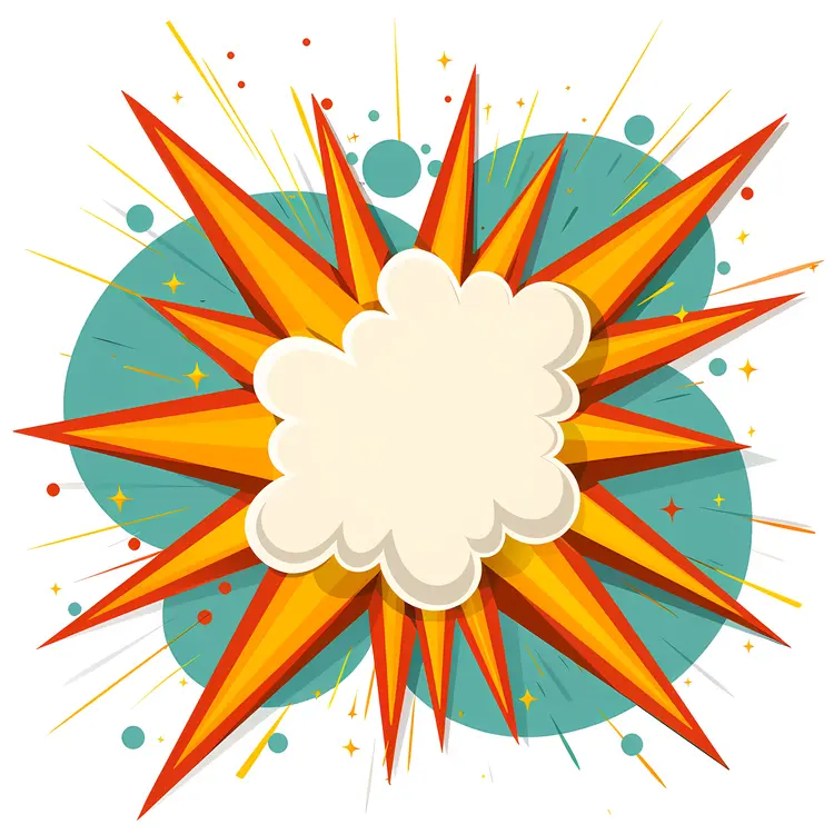 Colorful Comic Explosion Graphic