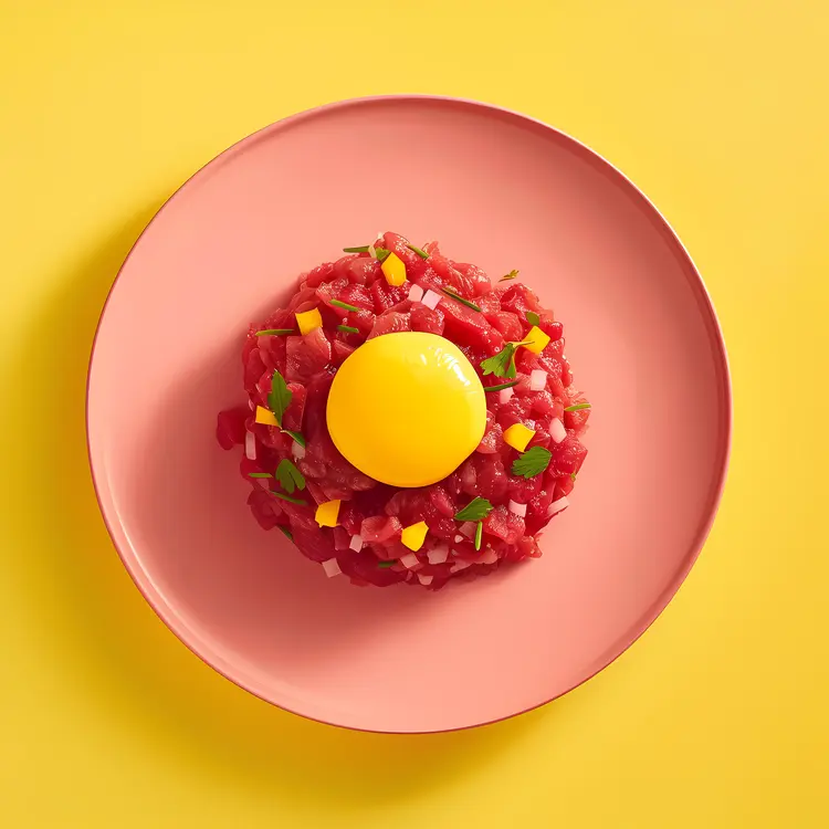 Gourmet Beef Tartare with Egg Yolk