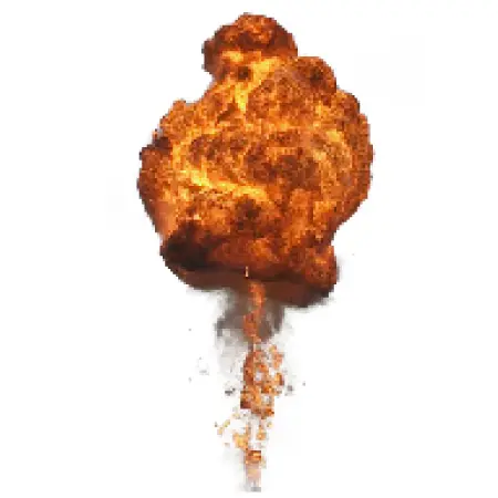 Vertical Fire Explosion with Smoke