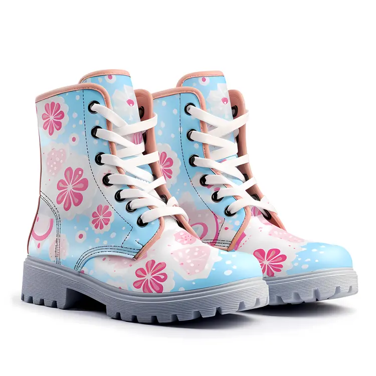 Colorful Floral Boots