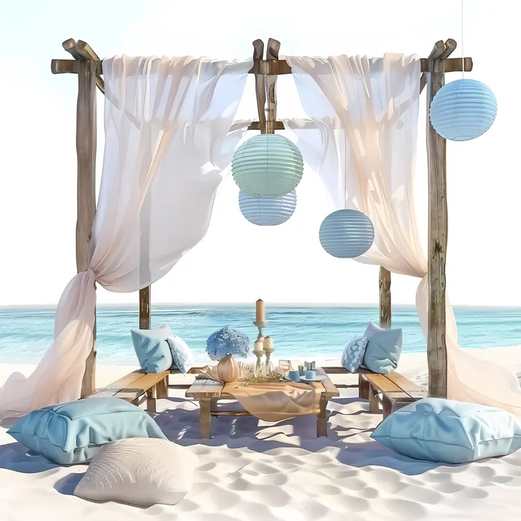 Cozy Beach Picnic Setup