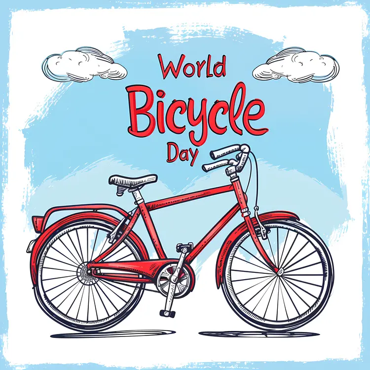 Red Bicycle for World Bicycle Day