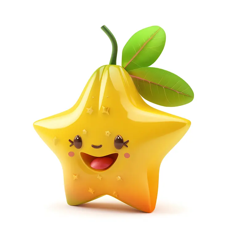 Smiling Yellow Starfruit
